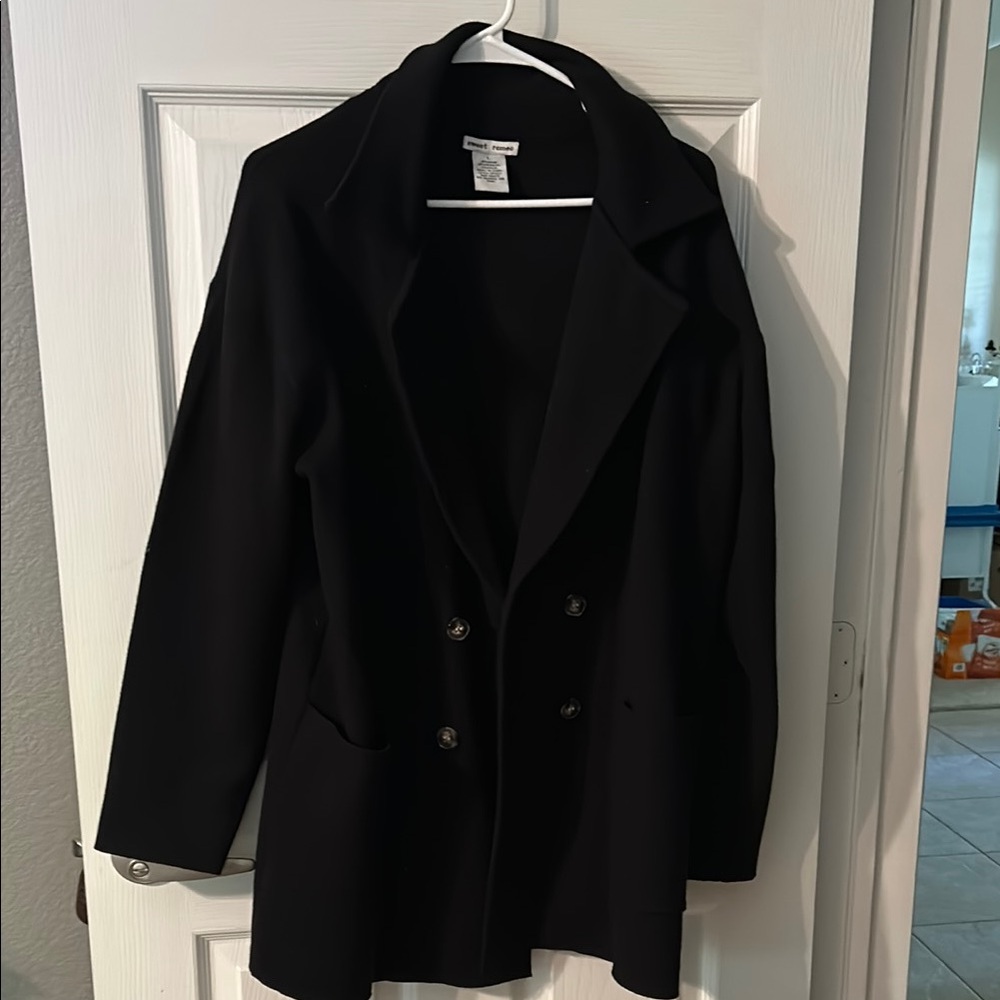 Sweet Romeo Black Double-Breasted Blazer